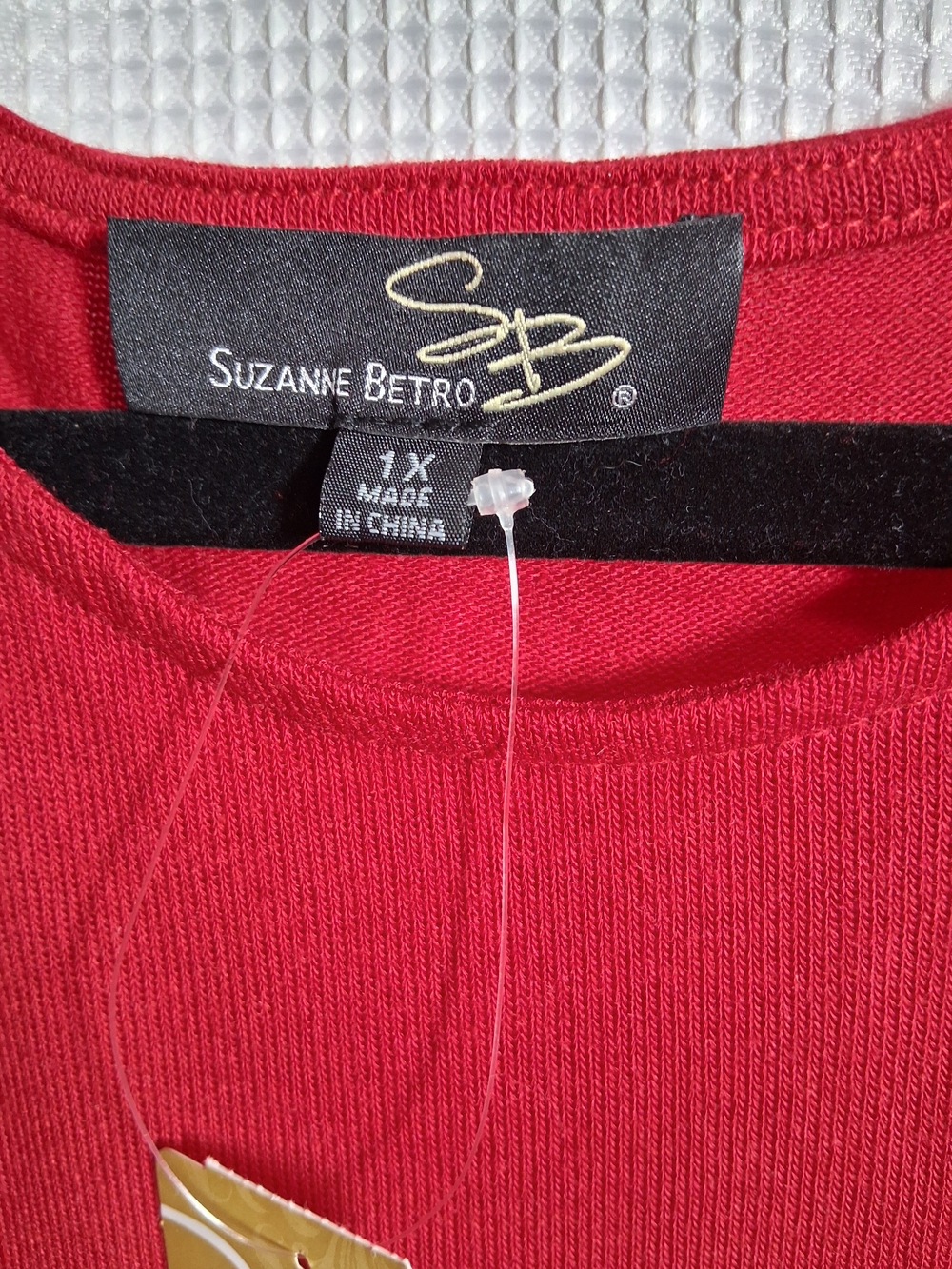 Suzanne Betro Red Layered Ruffle Hem Tunic - Picture 2 of 5
